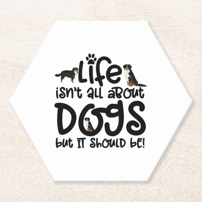 Posavasos De Papel Perro de montaña de Bernese (Anverso)