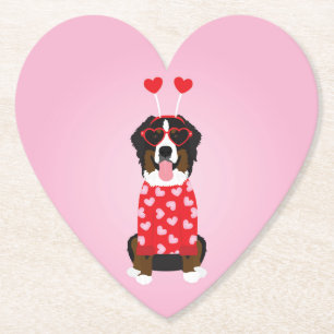 Posavasos De Papel Perro de montaña Valentine Bernese