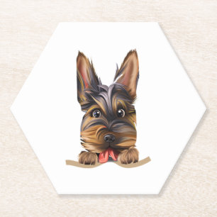 Posavasos De Papel Perro en Pocket Curioso Cachorro para los amantes 