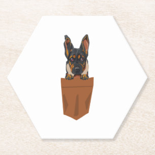Posavasos De Papel Perro en Pocket Curioso Cachorro para los amantes 