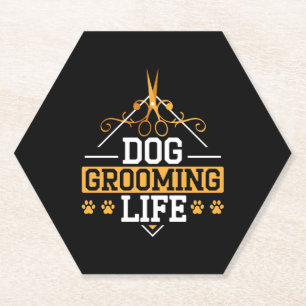 Posavasos De Papel Perro Grooming Mascota de la vida Groomer Mascota