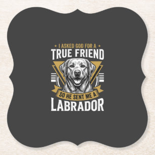 Posavasos De Papel Perro Labrador amigo verdadero