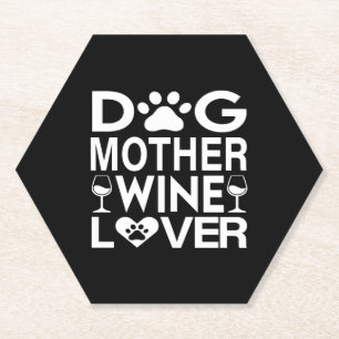 Posavasos De Papel Perro Madre Wine Lover