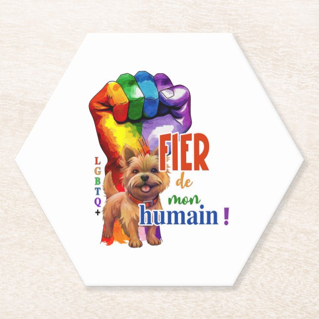 Posavasos De Papel Perro Norwich Terrier (Anverso)