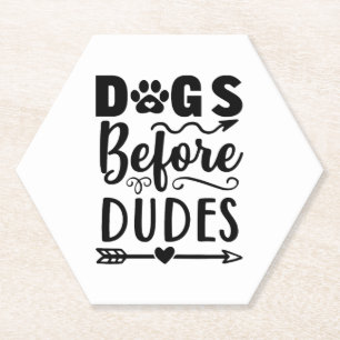 Posavasos De Papel Perros antes de dudes