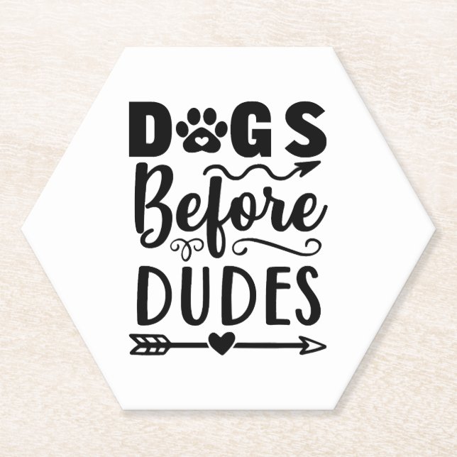 Posavasos De Papel Perros antes de dudes (Anverso)