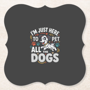 Posavasos De Papel Perros Divertidos Vector Amante de las Mascotas