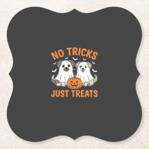 Posavasos De Papel Perros Fantasmas de Halloween Sin Trucos Solo Golo