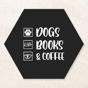 Posavasos De Papel Perros Libros Café Perro divertido