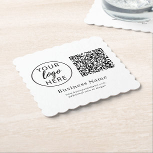Posavasos De Papel Personaliza el escaneo del logotipo de la marca de