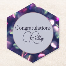 Posavasos de papel personalizable Berry Sparkle