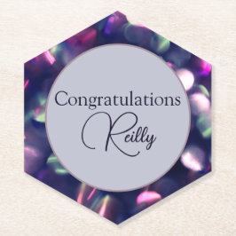 Posavasos de papel personalizable Berry Sparkle