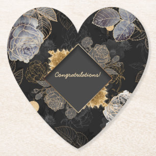 Posavasos De Papel Personalizable Floral