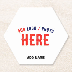 POSAVASOS DE PAPEL PERSONALIZABLE MODERNO ESTILO BLANCO VERIFICADO MA