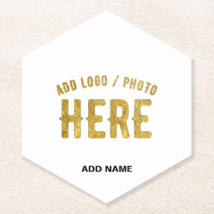 POSAVASOS DE PAPEL PERSONALIZABLE MODERNO ESTILO BLANCO VERIFICADO MA