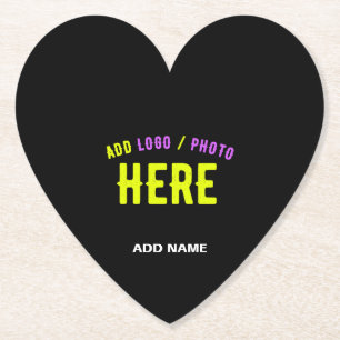 POSAVASOS DE PAPEL PERSONALIZABLE MODERNO ESTILO NEGRO VERIFICADO MAR