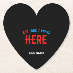 POSAVASOS DE PAPEL PERSONALIZABLE MODERNO ESTILO NEGRO VERIFICADO MAR