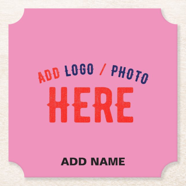 POSAVASOS DE PAPEL PERSONALIZABLE MODERNO ESTILO ROSA VERIFICADA MARC (Anverso)