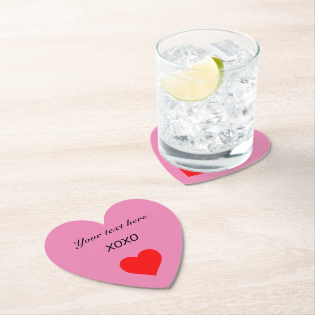 Posavasos De Papel Personalización de XOXO HEART (In situ)