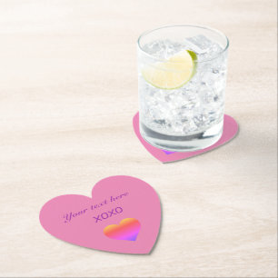 Posavasos De Papel Personalización de XOXO HEART