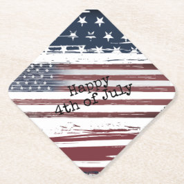 Posavasos De Papel personalizado 4 de julio colores de la bandera de