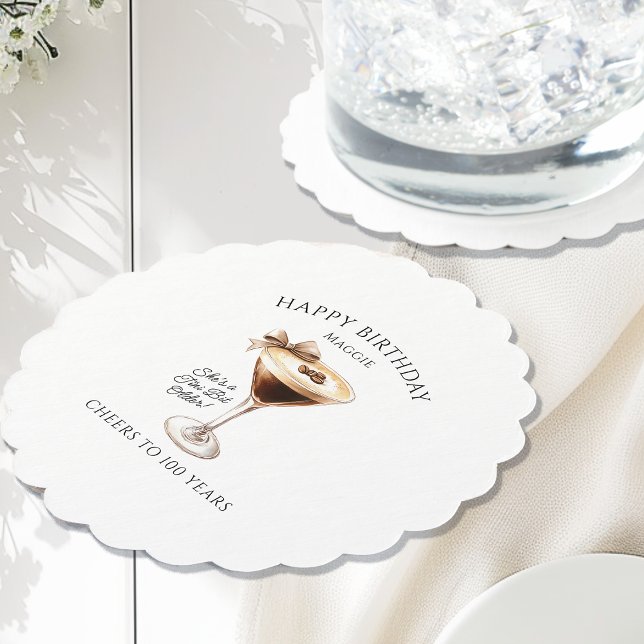 Posavasos De Papel Personalizado Coaster 100 cumpleaños Espresso Mart (Subido por el creador)