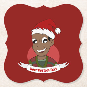 Posavasos De Papel Personalizado de Navidades risibles