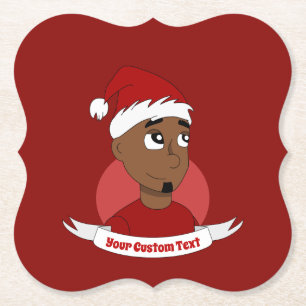 Posavasos De Papel Personalizado de Navidades sonrientes