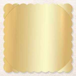 Posavasos De Papel Personalizado Faux Gold Glamour Blank Moderno Eleg