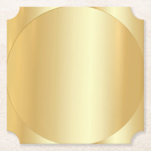 Posavasos De Papel Personalizado Faux Gold Moderno Glamour Blank eleg