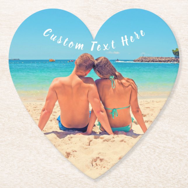 Posavasos De Papel Personalizado la montaña rusa de papel fotográfico (Anverso)