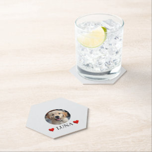 Posavasos de papel personalizado Mi perro con foto