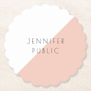 Posavasos De Papel Personalizado Moderno y Elegante Plantilla Simple