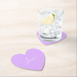 Posavasos De Papel Personalizado Pastel Mauve Boda Minimalista de col<br><div class="desc">Amable color malva morado de primavera claro. Minimalista,  sencillo y moderno estilo moda de diseño pastel estético de color espliego. Decoración malva,  decoración estética malva,  cocina malva,  color malva.</div>