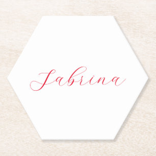 Posavasos De Papel Personalizado profesional de nombres de escritura