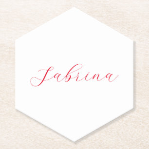 Posavasos De Papel Personalizado profesional de nombres de escritura