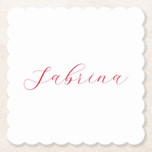 Posavasos De Papel Personalizado profesional de nombres de escritura
