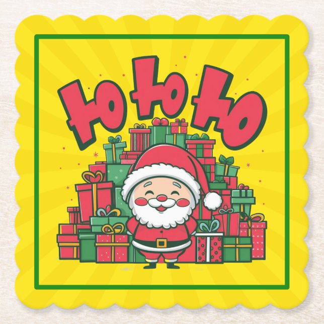 Posavasos De Papel Personalizado Santa Navidades de Jolly-67748 (Anverso)