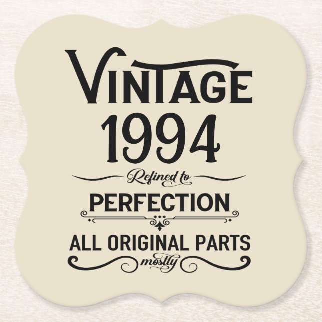 Posavasos De Papel Personalizado Treinta fiesta de 30 años (Anverso)