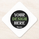 Posavasos De Papel personalizado, único, elegante y minimalista hersh<br><div class="desc">Este diseño es accesible para todos. Siéntase libre de personalizar el logotipo,  imágenes,  texto y colores según sus preferencias. Muchas gracias.</div>