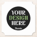 Posavasos De Papel personalizado, único, elegante y minimalista hersh<br><div class="desc">Este diseño es accesible para todos. Siéntase libre de personalizar el logotipo,  imágenes,  texto y colores según sus preferencias. Muchas gracias.</div>