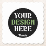 Posavasos De Papel personalizado, único, elegante y minimalista hersh<br><div class="desc">Este diseño es accesible para todos. Siéntase libre de personalizar el logotipo,  imágenes,  texto y colores según sus preferencias. Muchas gracias.</div>