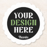 Posavasos De Papel personalizado, único, elegante y minimalista hersh<br><div class="desc">Este diseño es accesible para todos. Siéntase libre de personalizar el logotipo,  imágenes,  texto y colores según sus preferencias. Muchas gracias.</div>