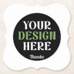 Posavasos De Papel personalizado, único, elegante y minimalista hersh<br><div class="desc">Este diseño es accesible para todos. Siéntase libre de personalizar el logotipo,  imágenes,  texto y colores según sus preferencias. Muchas gracias.</div>