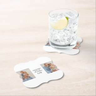 Posavasos de papel personalizados con foto y texto