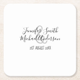 Posavasos de papel personalizados con nombre y fec