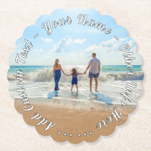 Posavasos de papel personalizados con texto y nomb