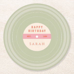 Posavasos de papel personalizados de cumpleaños en