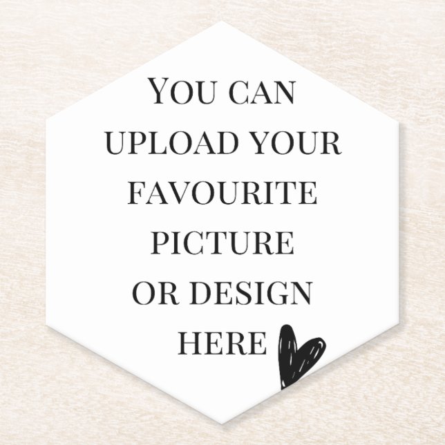 Posavasos De Papel Personalizar Hexagon punintado top (Anverso)