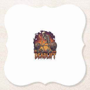 Posavasos De Papel Peso muerto Esqueleto Barra Halloween Calabazas Tu